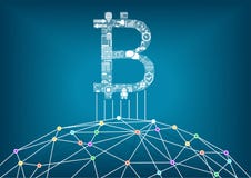 Fondo dell'illustrazione di Bitcoin con Internet collegato da esempio per le valute cripto e la tecnologia della catena di blocco royalty illustrazione gratis Fondo dell'illustrazione di Bitcoin con Internet collegato da esempio per le valute cripto e la tecnologia della catena di blocco royalty illustrazione gratis