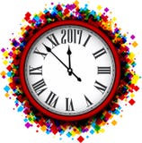 Fondo dell'orologio da 2017 nuovi anni royalty illustrazione gratis Fondo dell'orologio da 2017 nuovi anni royalty illustrazione gratis