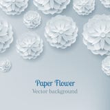 Fondo della luce del fiore di carta della carta qui sopra illustrazione di stock Fondo della luce del fiore di carta della carta qui sopra illustrazione di stock