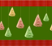 Fondo verde di Natale con l'albero. Vettore royalty illustrazione gratis Fondo verde di Natale con l'albero. Vettore royalty illustrazione gratis