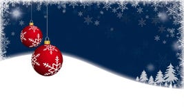 Fondo di Natale con le bagattelle rosse di Natale royalty illustrazione gratis Fondo di Natale con le bagattelle rosse di Natale royalty illustrazione gratis