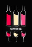 Fondo di progettazione dell'etichetta della bottiglia di vetro del vino illustrazione di stock Fondo di progettazione dell'etichetta della bottiglia di vetro del vino illustrazione di stock