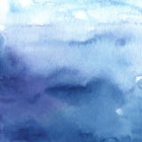 Fondo dipinto a mano del blu dell'acquerello royalty illustrazione gratis Fondo dipinto a mano del blu dell'acquerello royalty illustrazione gratis