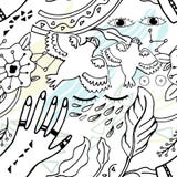 Fondo disegnato a mano dell'illustrazione di pace del modello Schizzo di scarabocchio illustrazione vettoriale Fondo disegnato a mano dell'illustrazione di pace del modello Schizzo di scarabocchio illustrazione vettoriale