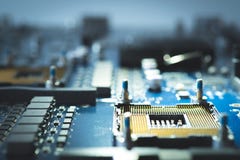 Fondo elettronico del circuito informatio di stile di tecnologia fotografie stock libere da diritti Fondo elettronico del circuito informatio di stile di tecnologia fotografie stock libere da diritti