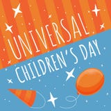 Fondo feliz del concepto del día de los niños, estilo de la historieta stock de ilustración Fondo feliz del concepto del día de los niños, estilo de la historieta stock de ilustración