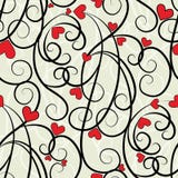 Fondo inconsútil del corazón floral de la onda libre illustration Fondo inconsútil del corazón floral de la onda libre illustration