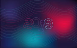 Fondo ondulato e geometrico, pendenza moderna, forma curva, nelle tonalità blu e rosse La copertura del nuovo anno per un sito illustrazione di stock Fondo ondulato e geometrico, pendenza moderna, forma curva, nelle tonalità blu e rosse La copertura del nuovo anno per un sito illustrazione di stock