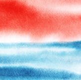 Fondo reale rosso e blu dell'acquerello Illustrazione disegnata a mano fotografia stock Fondo reale rosso e blu dell'acquerello Illustrazione disegnata a mano fotografia stock
