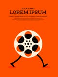 Fondo retro moderno del cartel del vintage de la película y de la película ilustración del vector Fondo retro moderno del cartel del vintage de la película y de la película ilustración del vector