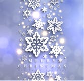 Fondo scintillante blu freddo di Natale con i fiocchi di neve royalty illustrazione gratis Fondo scintillante blu freddo di Natale con i fiocchi di neve royalty illustrazione gratis