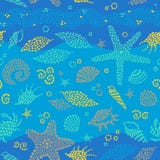 Fondo senza cuciture blu del mare royalty illustrazione gratis Fondo senza cuciture blu del mare royalty illustrazione gratis