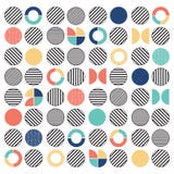 Fondo senza cuciture del modello del cerchio misto variopinto geometrico Immagini Stock Libere da Diritti Fondo senza cuciture del modello del cerchio misto variopinto geometrico Immagini Stock Libere da Diritti