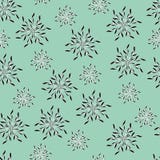 Fondo verde claro floral de los colores estilizados o de los copos de nieve del contorno ilustración del vector Fondo verde claro floral de los colores estilizados o de los copos de nieve del contorno ilustración del vector