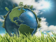 Fonds naturels d'Eco avec le globe de la terre illustration de vecteur Fonds naturels d'Eco avec le globe de la terre illustration de vecteur
