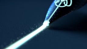 Fontana Pen Drawing Luminous Line royalty illustrazione gratis Fontana Pen Drawing Luminous Line royalty illustrazione gratis