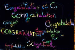 Fonte colorida do congratilation imagem de stock royalty free Fonte colorida do congratilation imagem de stock royalty free