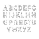 Fonte de vetor do ABC do alfabeto Datilografe letras Lowpoly ilustração do vetor Fonte de vetor do ABC do alfabeto Datilografe letras Lowpoly ilustração do vetor