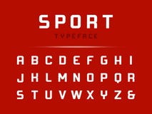 Fonte do esporte Alfabeto do vetor com letras latin ilustração stock Fonte do esporte Alfabeto do vetor com letras latin ilustração stock