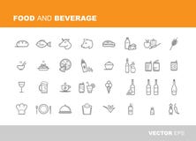 Food And Beverage Icons Stock Images Food And Beverage Icons Stock Images