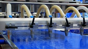 Food factory automated robotic conveyor line Stock Images Food factory automated robotic conveyor line Stock Images