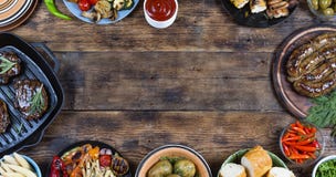 Food Frame And Barbecue Dishes. Stock Photos Food Frame And Barbecue Dishes. Stock Photos