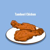Tandoori chicken vector illustration or clip art vector illustration Tandoori chicken vector illustration or clip art vector illustration
