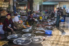Food market, Dali Old Town, Yunnan province, China stock photography Food market, Dali Old Town, Yunnan province, China stock photography