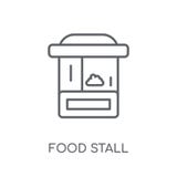 Food stall linear icon. Modern outline Food stall logo concept o stock illustration Food stall linear icon. Modern outline Food stall logo concept o stock illustration