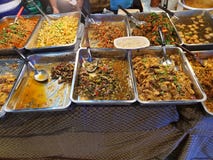 Food trays of traditional Thai dishes stock images Food trays of traditional Thai dishes stock images