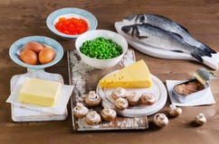 Food of vitamin D. royalty free stock images Food of vitamin D. royalty free stock images
