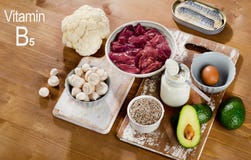 Foods Highest in Vitamin B5 stock image Foods Highest in Vitamin B5 stock image