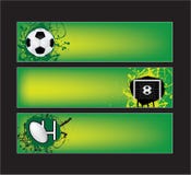 Football And Rugby Sports Banners Stock Image