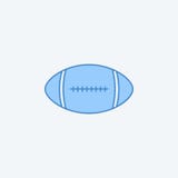 Football balls 2 colored line icon. Simple dark and light blue element illustration. Football balls concept outline symbol design stock illustration Football balls 2 colored line icon. Simple dark and light blue element illustration. Football balls concept outline symbol design stock illustration