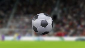 Football game - ball flying through the air
