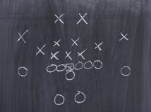 A football play on a chalkboard stock images A football play on a chalkboard stock images