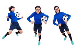 The football player isolated on the white background royalty free stock photo The football player isolated on the white background royalty free stock photo