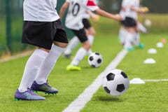 Football soccer training for youth teams. Young footballers royalty free stock photography Football soccer training for youth teams. Young footballers royalty free stock photography