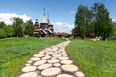 Footpath To Old Russian Wooden Churches In Suzdal. Royalty Free Stock Image