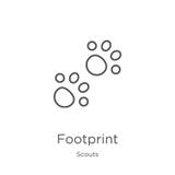 footprint icon vector from scouts collection. Thin line footprint outline icon vector illustration. Outline, thin line footprint stock illustration footprint icon vector from scouts collection. Thin line footprint outline icon vector illustration. Outline, thin line footprint stock illustration