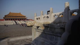 Forbidden City Kina kungliga arkitektur lager videofilmer Forbidden City Kina kungliga arkitektur lager videofilmer