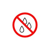 Forbidden drop, water icon on white background can be used for web, logo, mobile app, UI UX vector illustration Forbidden drop, water icon on white background can be used for web, logo, mobile app, UI UX vector illustration