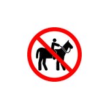 Forbidden riding horse icon can be used for web, logo, mobile app, UI UX stock illustration Forbidden riding horse icon can be used for web, logo, mobile app, UI UX stock illustration