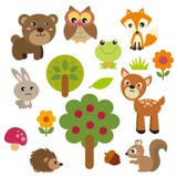 Forest Animals bonito ilustração do vetor Forest Animals bonito ilustração do vetor