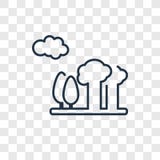 Forest concept vector linear icon isolated on transparent backgr stock illustration Forest concept vector linear icon isolated on transparent backgr stock illustration