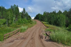 Forest Road. Off-road in Russia. royalty free stock photos Forest Road. Off-road in Russia. royalty free stock photos