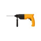 Foret de marteau électrique avec la poignée orange Machine-outil pour la construction et la réparation Vecteur plat pour faire de illustration stock Foret de marteau électrique avec la poignée orange Machine-outil pour la construction et la réparation Vecteur plat pour faire de illustration stock