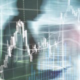 Forex trading, Financial market, Investment concept on business center background. stock illustration Forex trading, Financial market, Investment concept on business center background. stock illustration