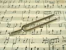 Fork On Old Sheet Music Royalty Free Stock Photography Fork On Old Sheet Music Royalty Free Stock Photography