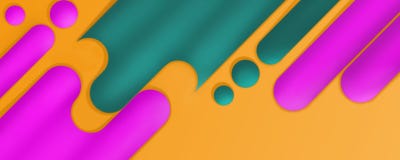 Formas abstractas con el efecto 3D sobre un fondo anaranjado stock de ilustración Formas abstractas con el efecto 3D sobre un fondo anaranjado stock de ilustración